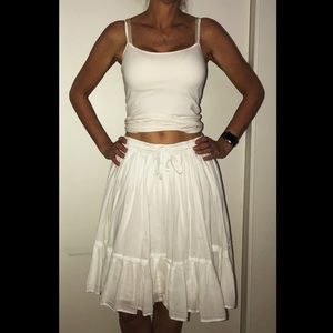 Boho White Tie-up Skirt